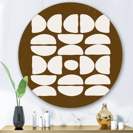 Designart - Abstract Composition of Minimal Half Moons
